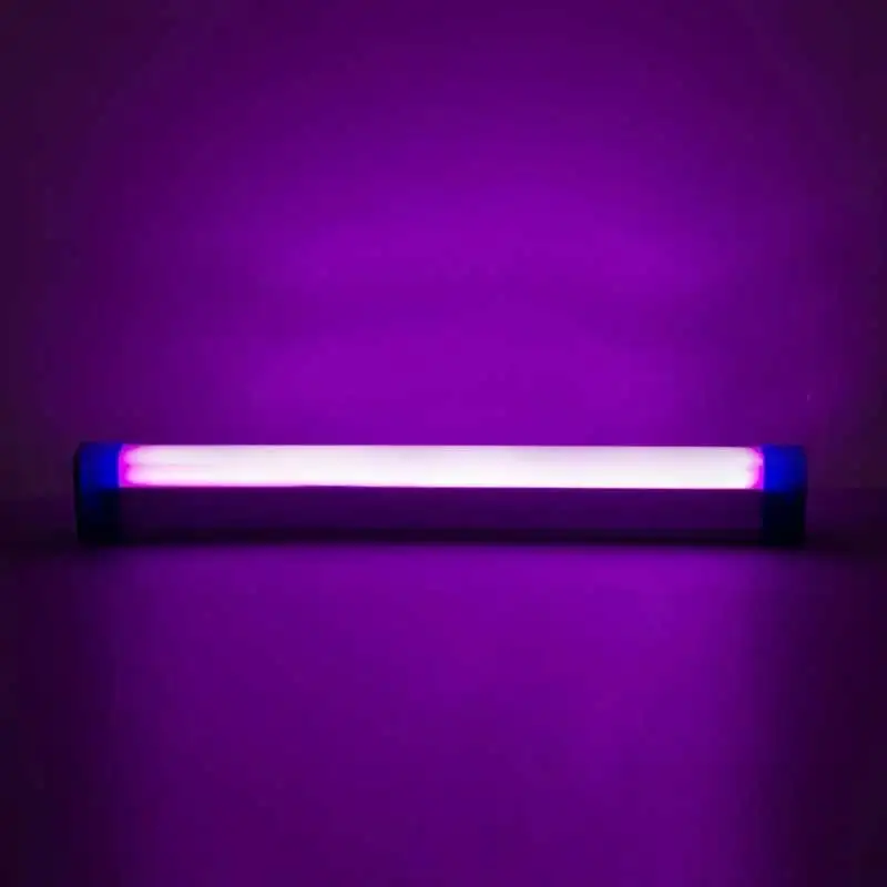 Luz nocturna USB, lámpara de habitación con palo púrpura, atmósfera RGB, 32cm, colgante de mano, transmisión en vivo, tubo de relleno