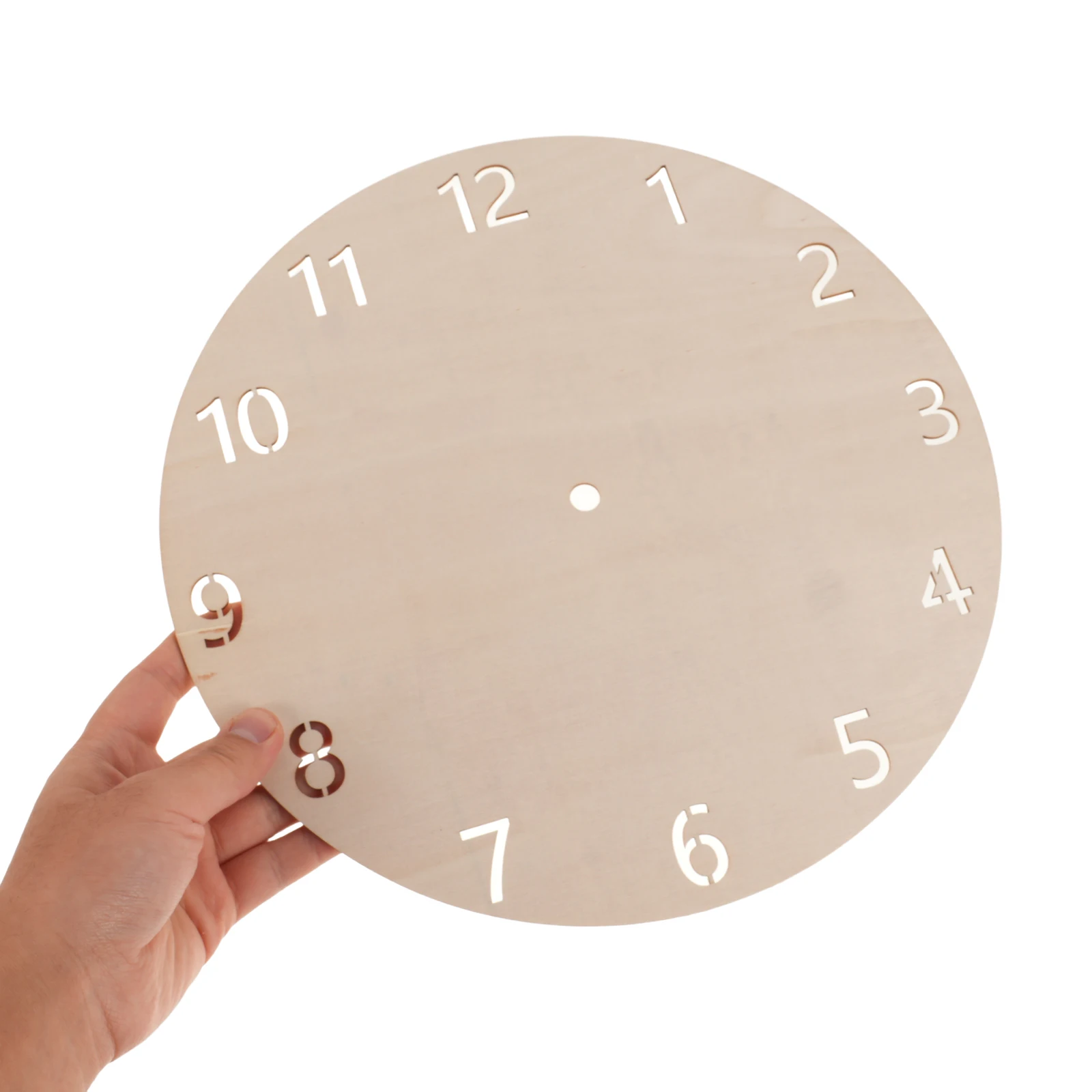 

5Pcs Unfinished Wooden Clock Dial Round DIY Craft Blank Base for Painting Kids Art Project Christmas Wall Decor