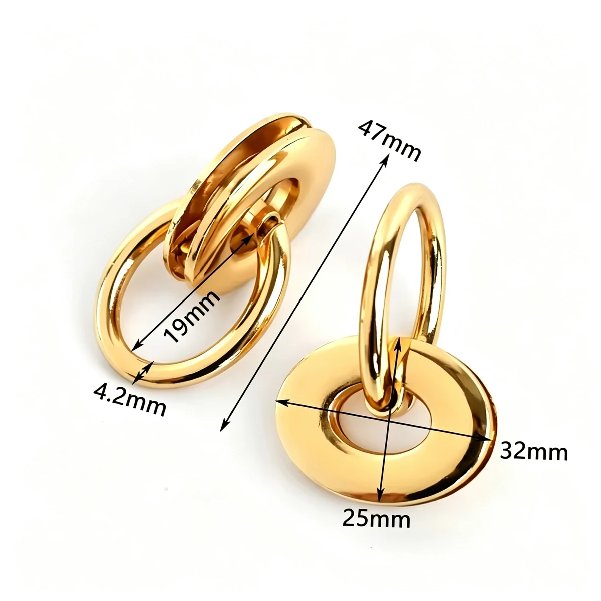 Bag Rivet Stud Button With D Ring Swivel O Ring Metal Hardware for Handbag Strap Connector DIY Leather Craft Accessories