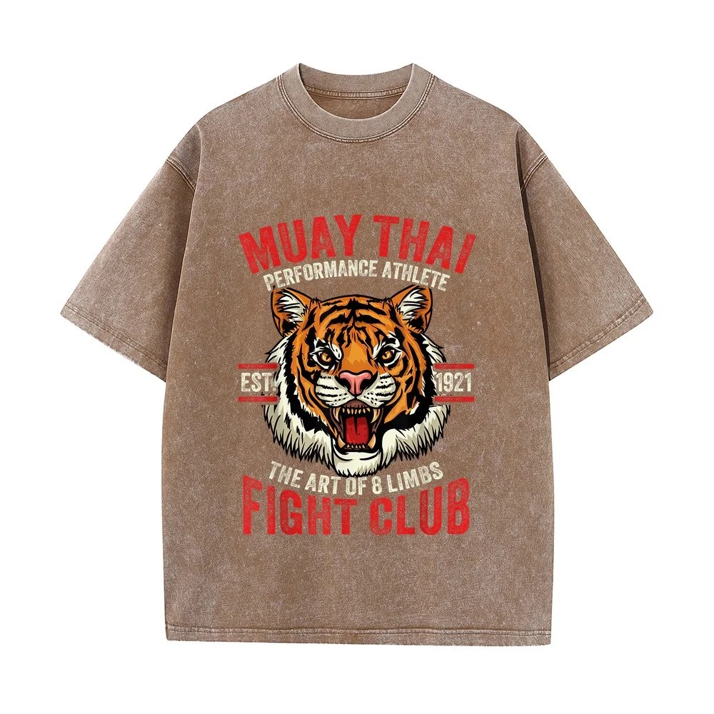 Muay Thai Boxing T-Shirt Men's T-Shirts New Shirts And Cotton Unique Gift T Shirt Oversized Printed Tee Humor Short Sleeve