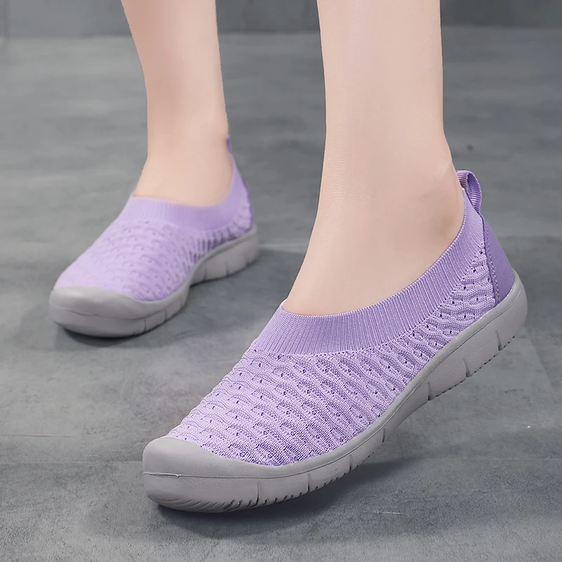 Women Casual Shoes Female Slip-on Shoes Four Seasons Breathable Non-slip Comfortable Outdoor Ladies Walking Sneakers Size 35-42