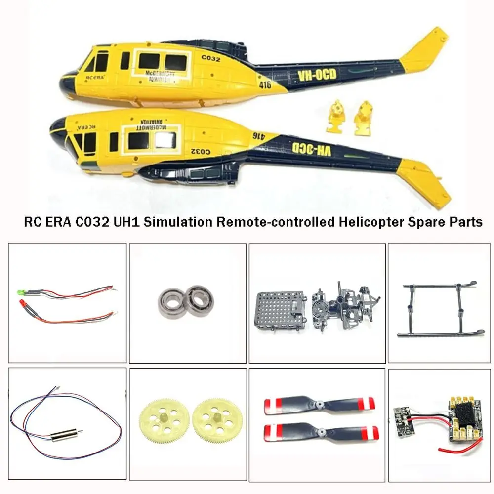 Piezas de repuesto de helicóptero RC ERA RC C032 UH1, simulación de cuerpo de hélice principal, modelo de carcasa, accesorios de avión