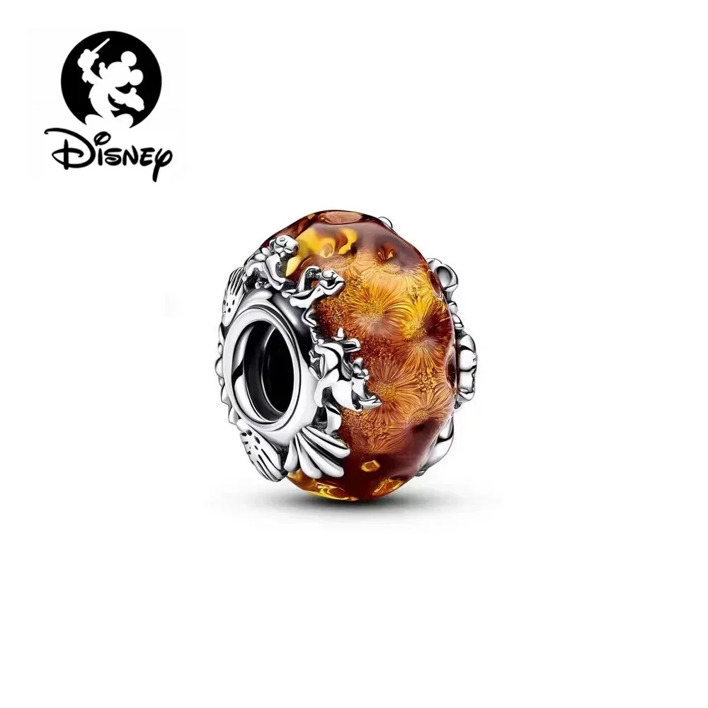 MINISO Disney-Breloques en argent regardé 100% pour femme, perles Simba, le roi discutant, convient au bracelet Pandora original, bijoux à bricoler soi-même, 925