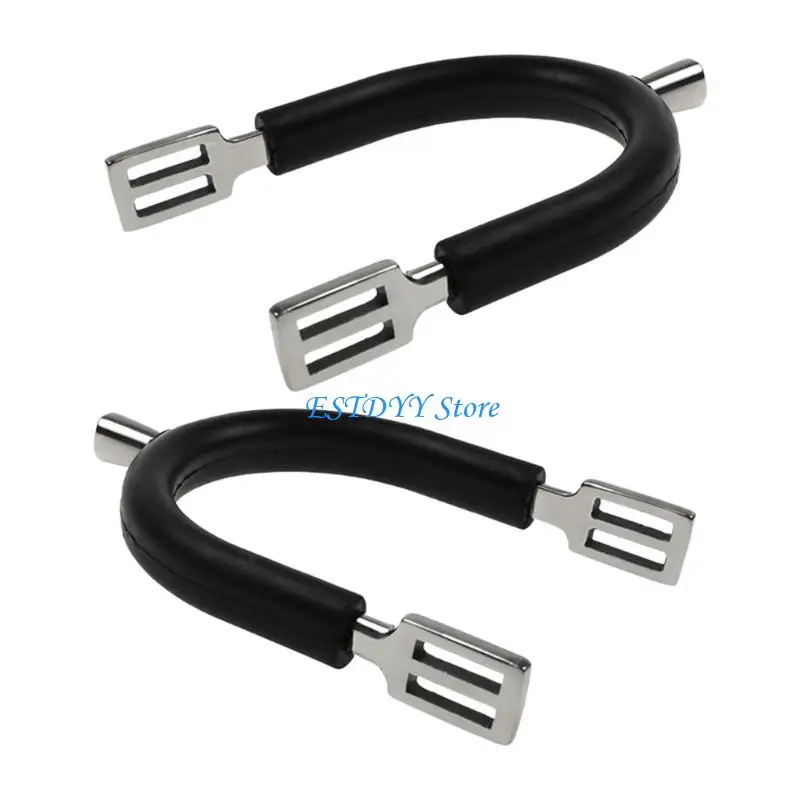 G6DE المطاط المغطاة الحصان حفز قبعات رعاة البقر الغربية الوفير الحصان حفز الحصان التمهيد حفز للفروسية المنافسة الترفيه #5