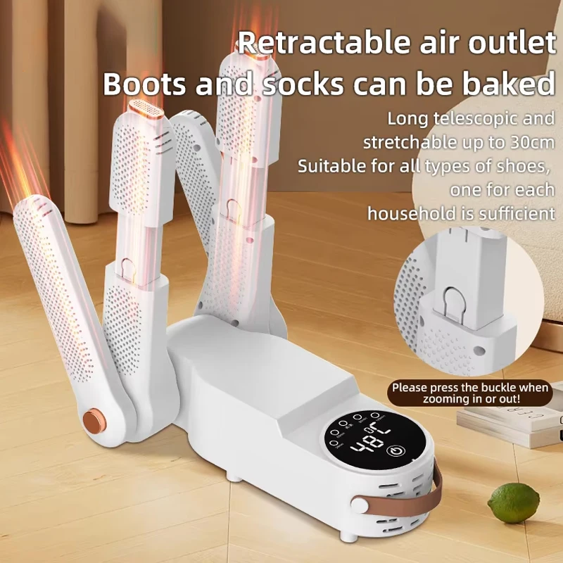 

2025 Electric Shoes Dryer Warmer Portable Foldable Smart Heater Fast Drying Boot Deodorizer Multifunction Socks Dryer