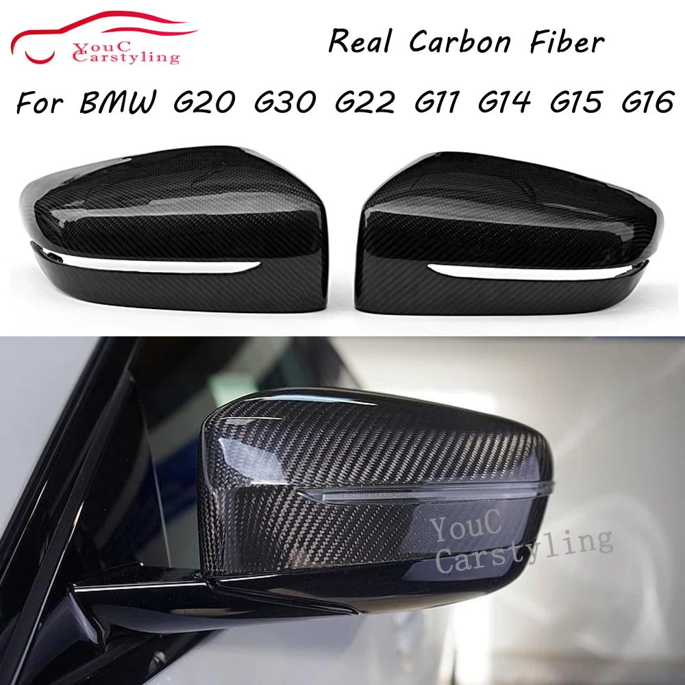 

Carbon Fiber Mirror Cover Caps for BMW 3 4 5 7 8 series G20 G21 G22 G23 G26 G30 G31 G14 G15 G16 LHD Side Door 2017 + LHD