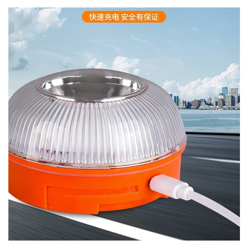 البوب LED تحذير ضوء متعدد الأغراض ضوء الطوارئ المتراس ضوء قابلة للشحن أسفل مغناطيس قوي مقاوم للماء المرور Flashli