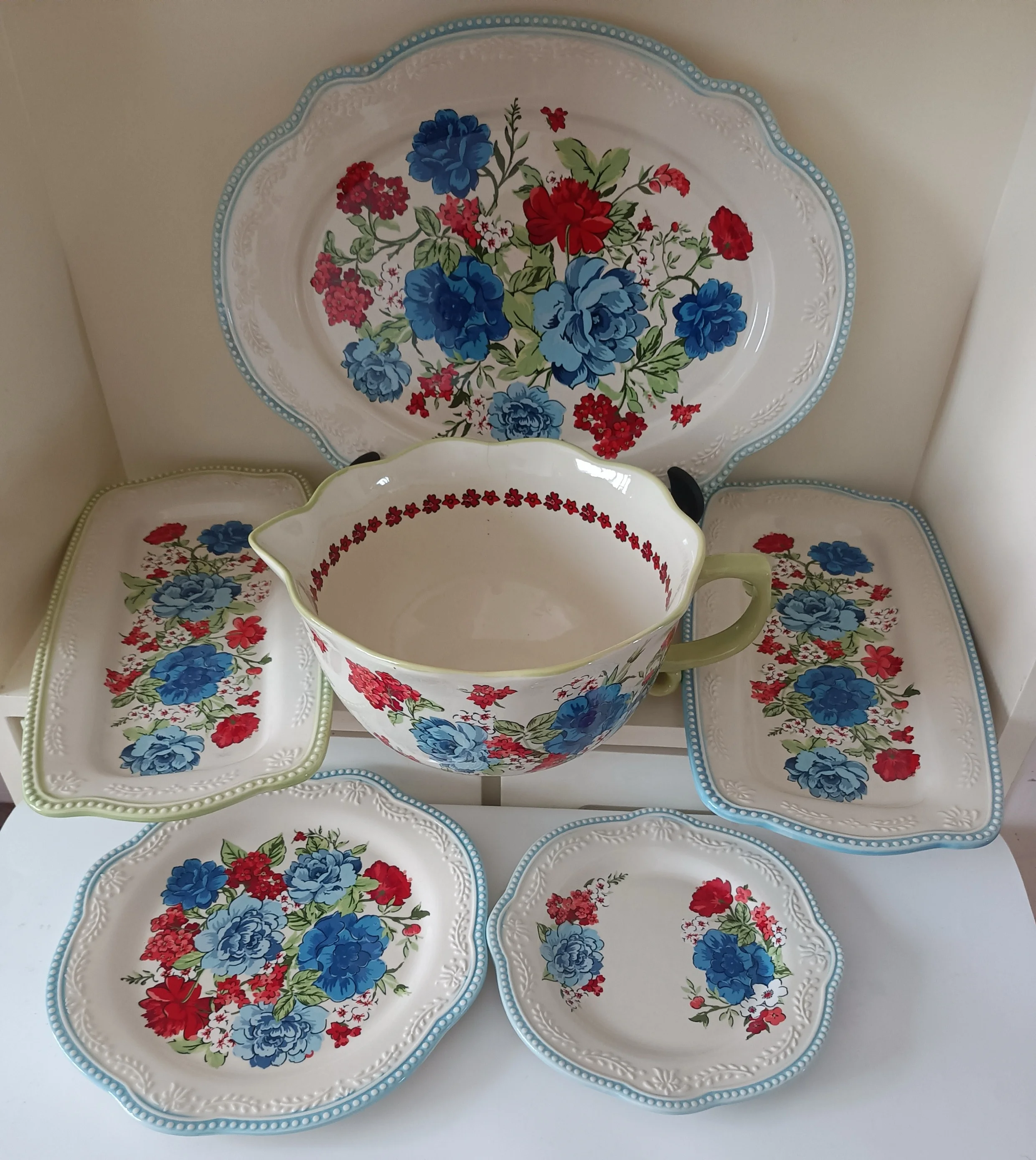 hand-painted-ceramic-draining-bowl-tianxiang-floral-relief-dinnerware-oval-long-plate-american-style-daily-use-floral-pattern