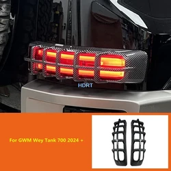 Car Styling Rear Fog Lamp Frame Fit For Great Wall GWM Wey Tank 700 2024 + Tail Light Cover Decorative Protection Accessories