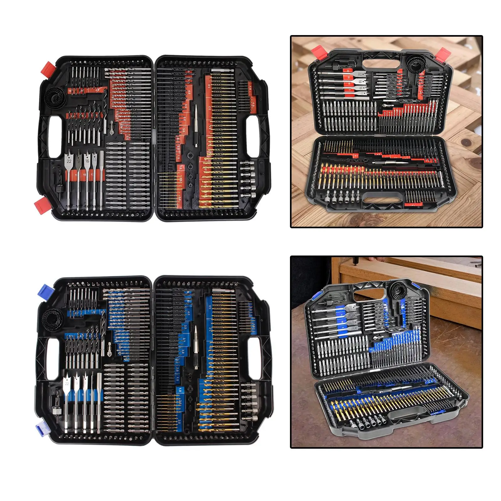 246Pcs Drill Bit Set Drill and Driver Multi Bit for Brick Metal DIY Project