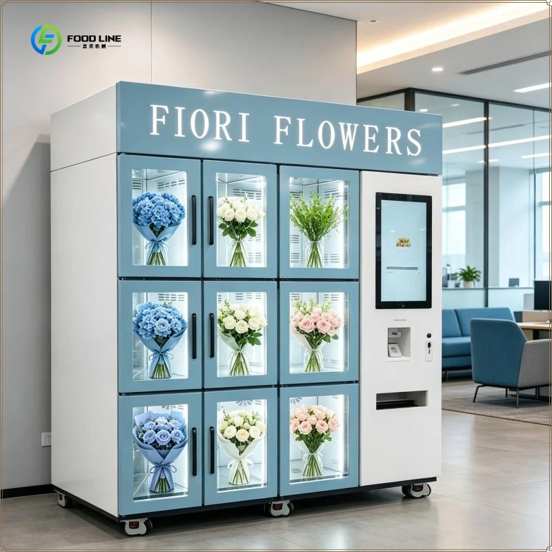 Refrigerated Flower Vending Machine Fresh Keeping Flower Vending Machine FL Customized