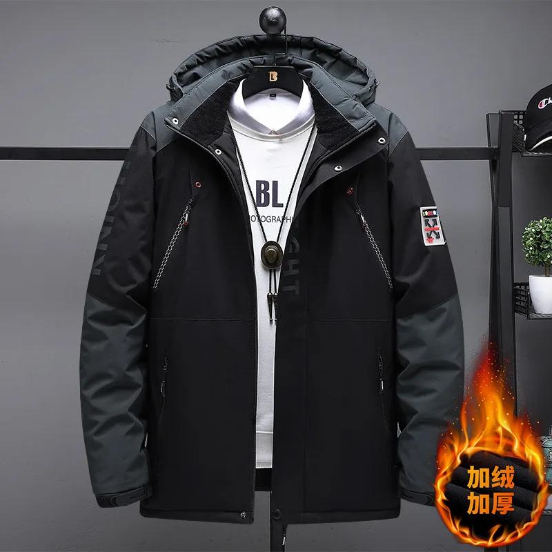 2023 giacca invernale da uomo in pile con cappuccio Parka caldo da uomo Plus Size cappotto maschile capispalla di grandi dimensioni 9XL frangivento autunno Anorak