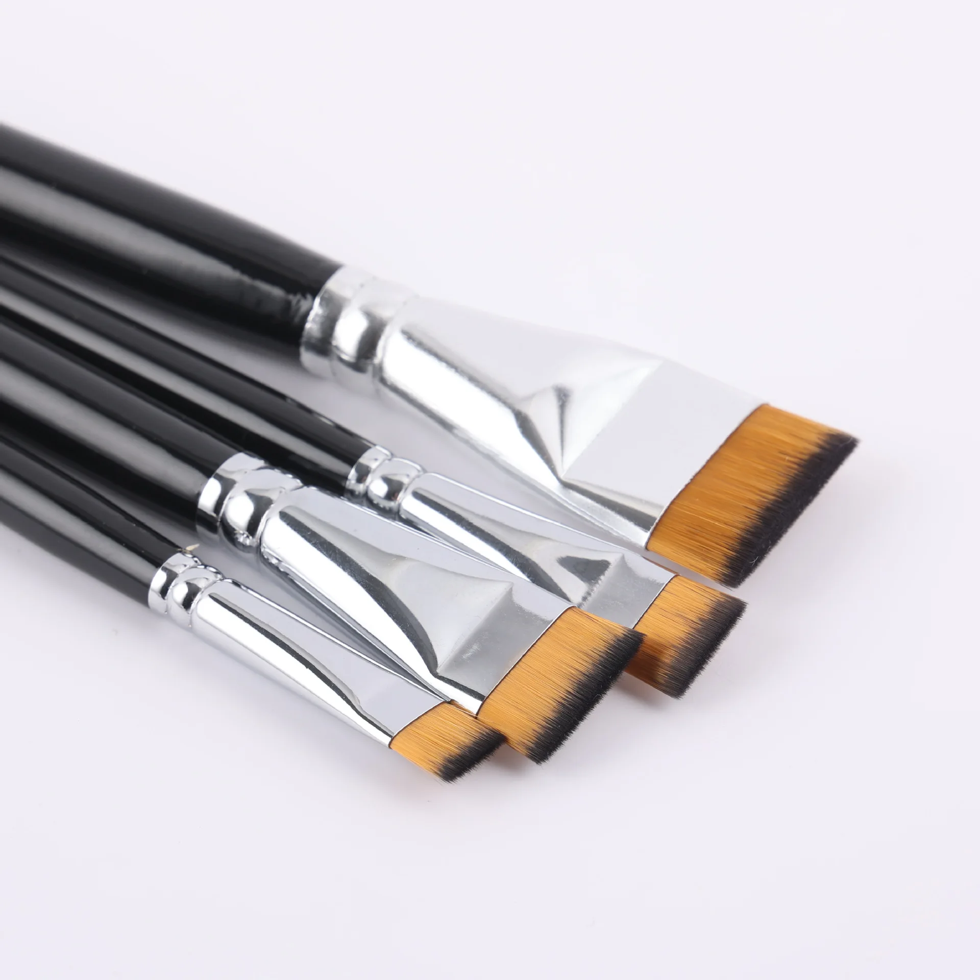 Yutiars 4-teiliges Set Professionelles Lack- und Ölmalerei-Werkzeug - Großer Pinsel Kurzhaariger Nylonpinsel Kunst Kleiner Flachpinsel Materialien – Detail 2