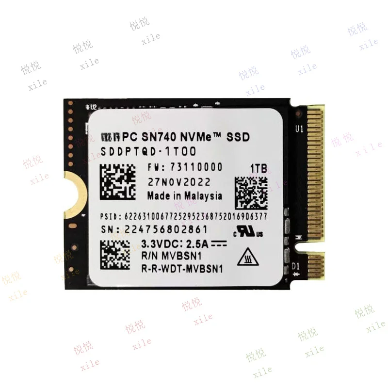 L+ WD SN740 1TB M.2 2230 SSD NVMe PCIe4x4 For Steam Deck   For ASUS ROG Dell Laptop