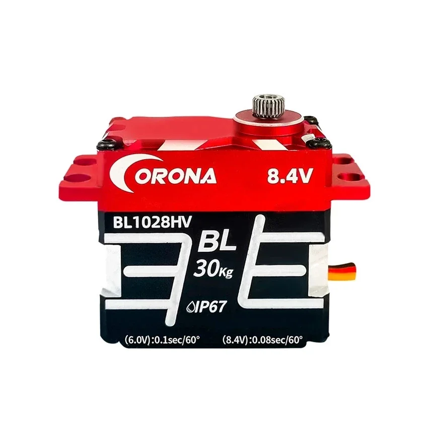 Corona BL1028HV 30KG 8.4V Servo Brushless Full Metal IP67 Servo ad alta tensione ad alta velocità impermeabile per auto da corsa KST AGFRC HPI