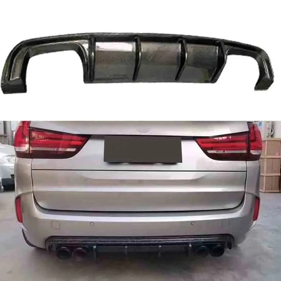 For BMW X5M X6M F85 F86 2014-2018 Carbon Fiber Car Rear Bumper Diffuser Rear Splitters Spoiler Back lip shunt Car Accessories