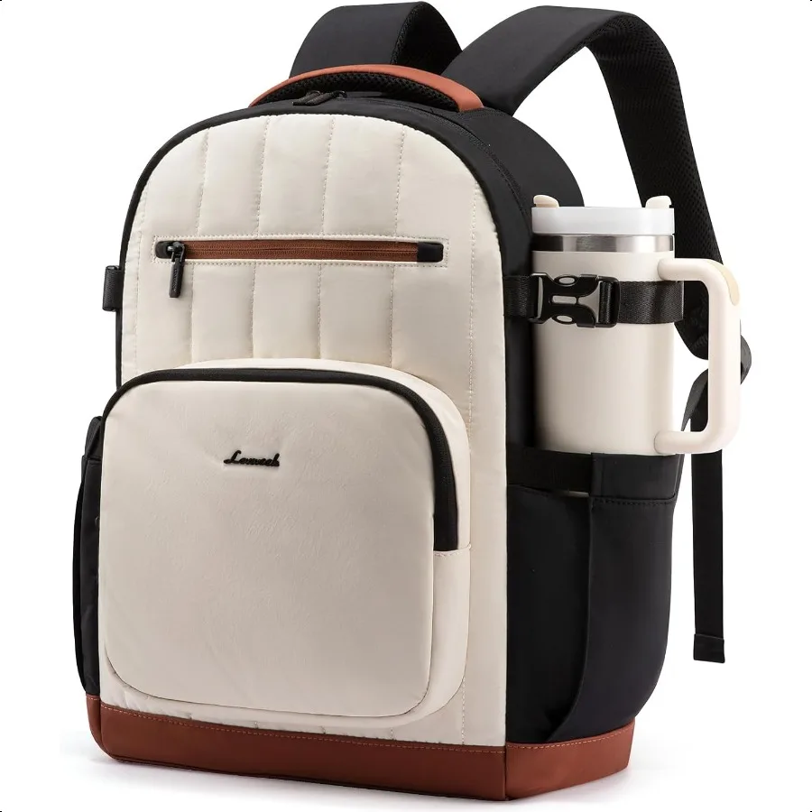 

Laptop Backpack Women with Pouch Pocket for Large Capacity Cup15.6 Inch Lightweight Puffer Computer Laptop Bag Travel Backpack