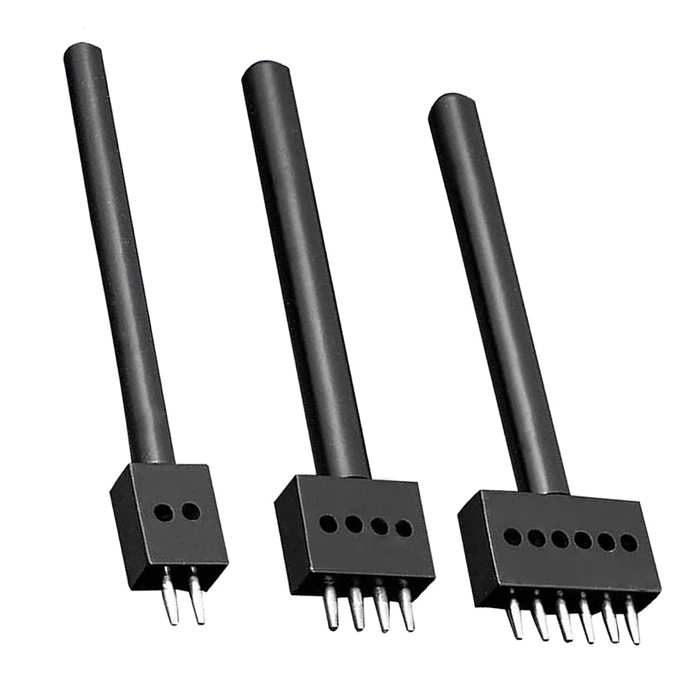 Professionelles Locher-Set mit 4/5/6 mm Abstand, 2/4/6 Löcher, Nähwerkzeug für die Herstellung von Leder-Leinentaschen, leises, stummgeschaltetes Design
