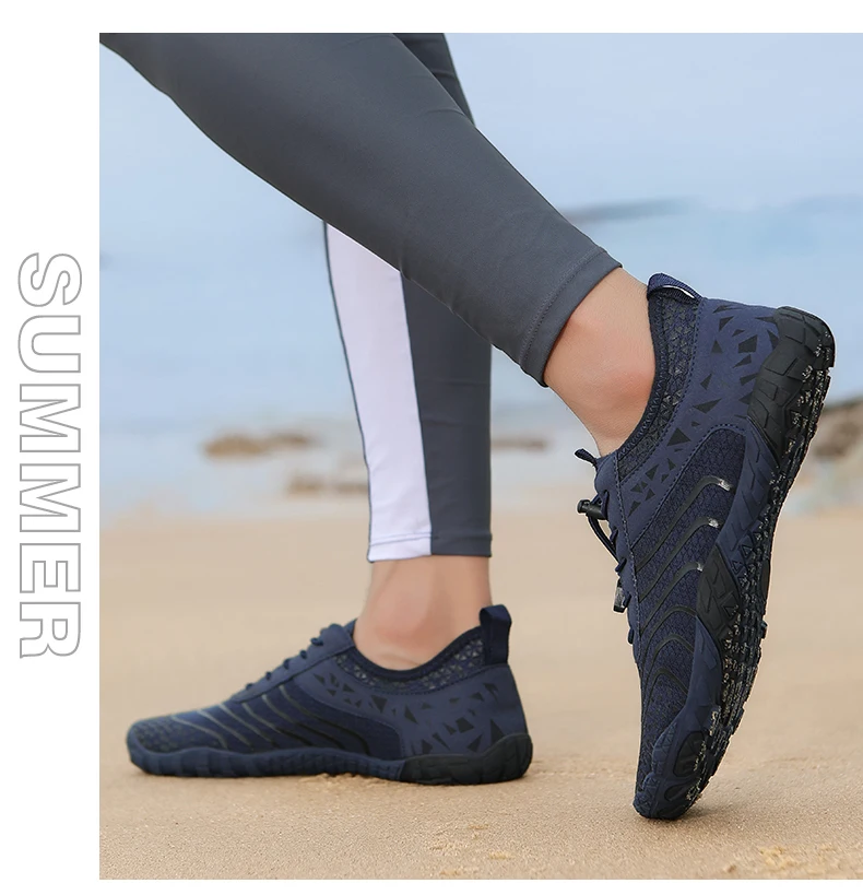 Summer Wide-Head Wading Shoes Men Barefoot Upstream Sketch Shoes Fitness Cycling Yoga Casual Sandals Women Water Sports Shoes