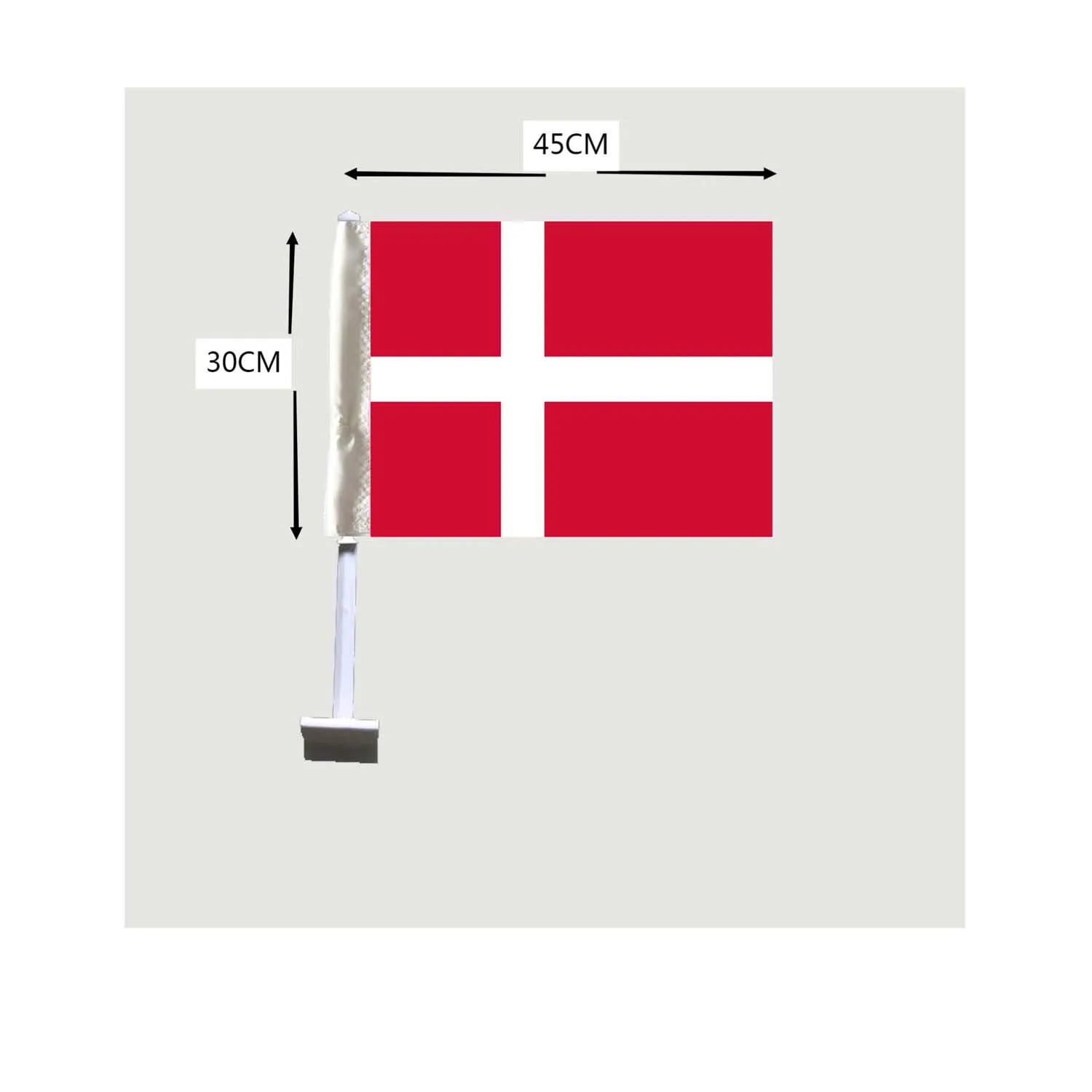 

Danish flag car window flags 30x45cm 2pcs 100% polyester digital printing