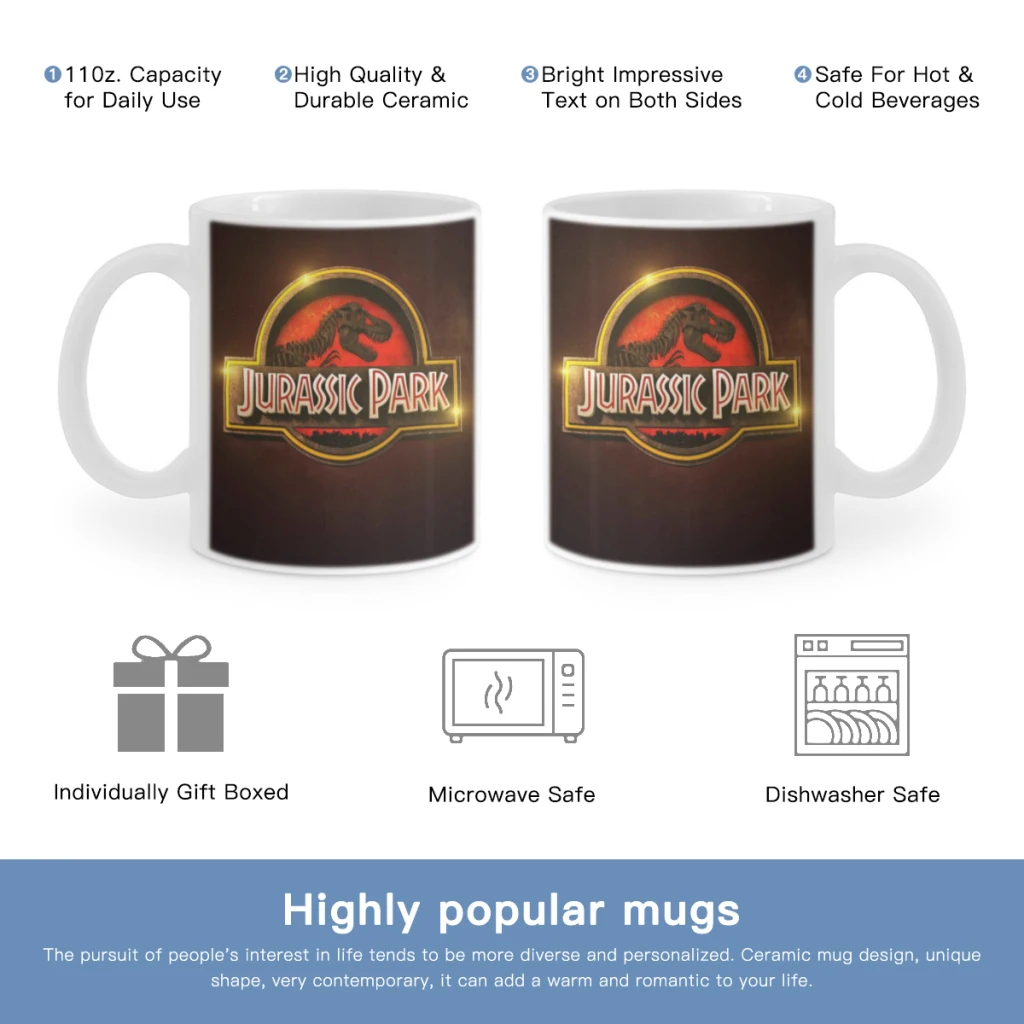 

Jurassic-Dinosaur-Free shipping Ceramic Cup Coffee Oatmeal Breakfast Cup Creative Personality Mug