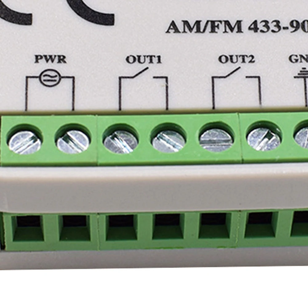 Receptor de controle remoto para porta de garagem, interruptor controlador de 2 canais para 433 868 mhz, transmissor rx multifrequência 433-900mhz