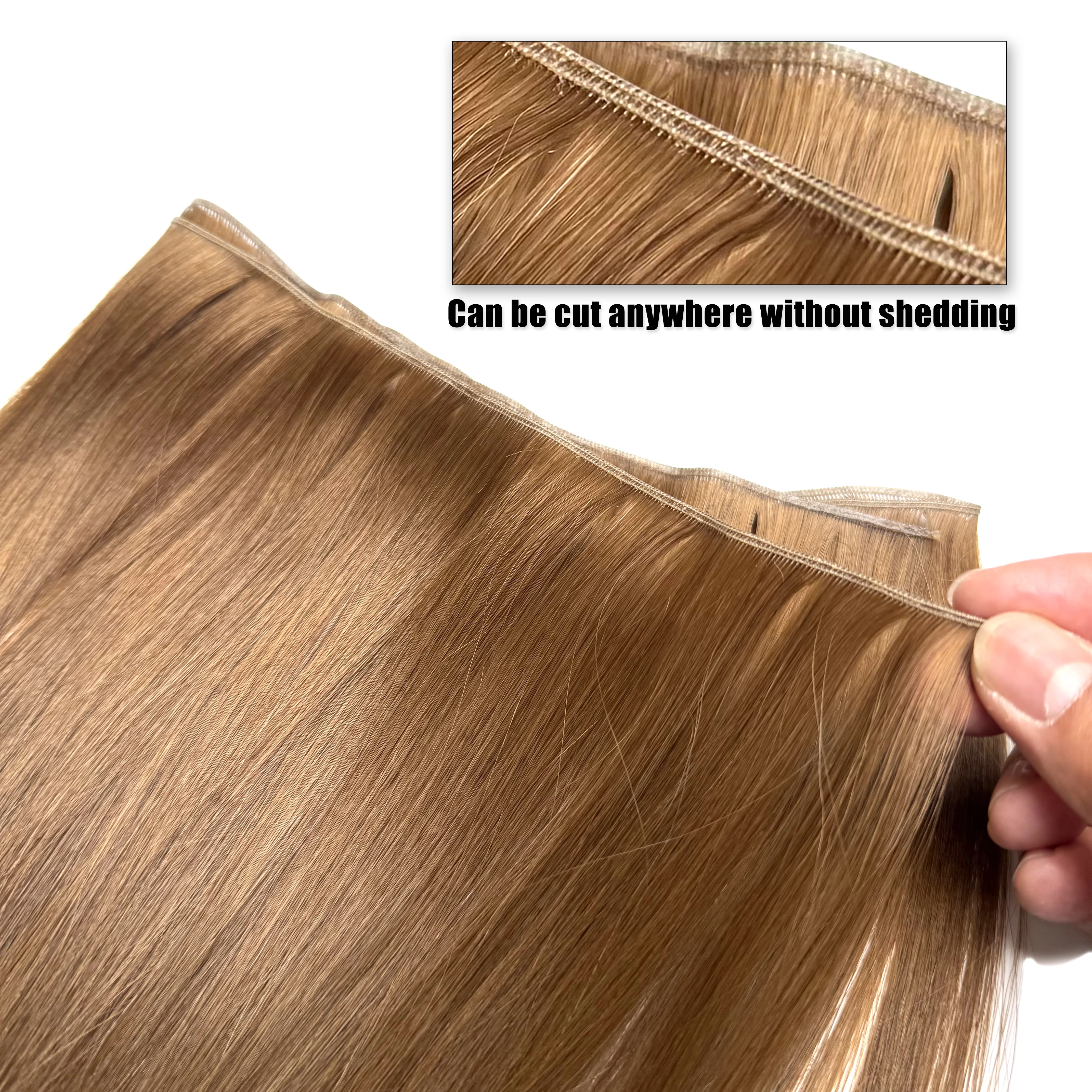 100% Virgin Remy Genius Weft Human Hair Extensions 50g/pc Straight Invisible Human Hair Bundles For Women Hair Weaves