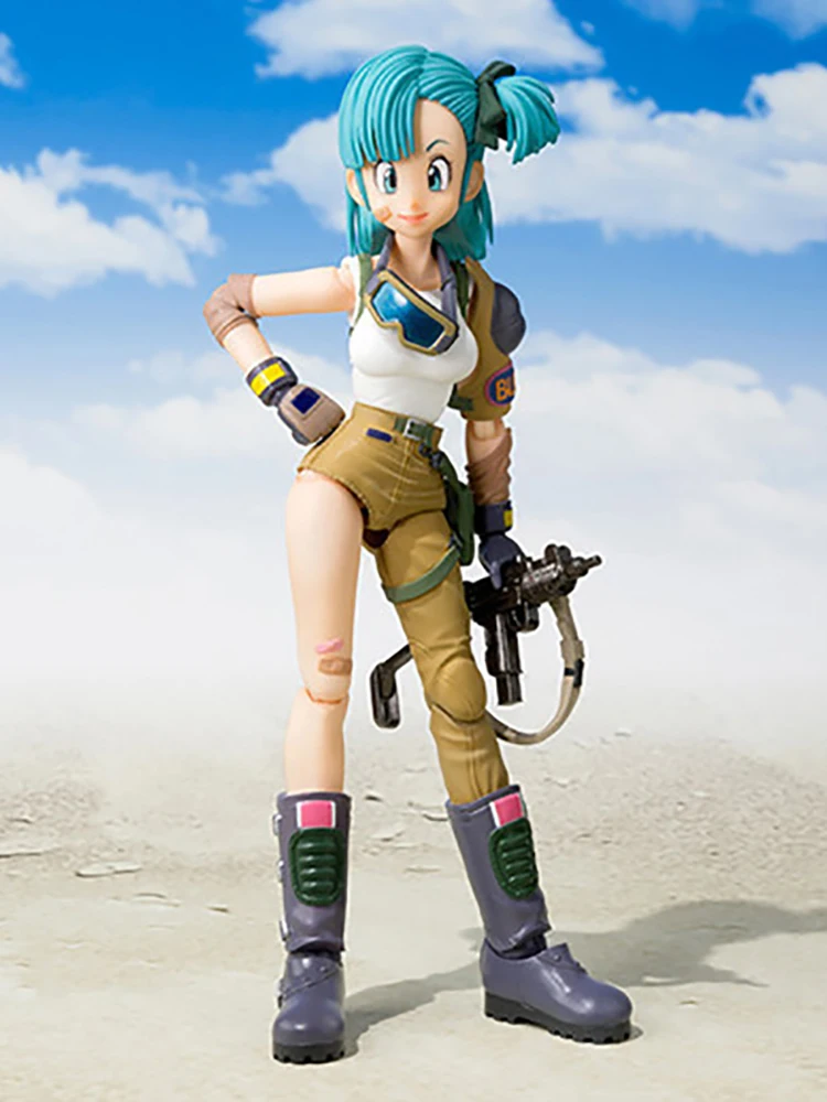 13.5cm Anime Dragon Ball Figurki Bulma Goku Figurka akcji Ruchoma kolekcja PVC Lalka SHF Dzieciństwo Son Goku Figurka Model Zabawki — 2