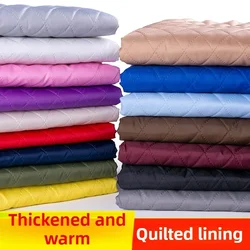 Thickened Quilted Lining Fabric By The Meter for Coat Jacket Vest Liner DIY Sewing Winter Composite Compression Cloth Warm Black