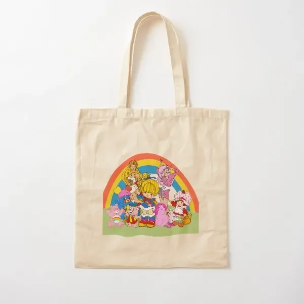 

Retro 80 Is Cartoons Cotton Canvas Bag Shoulder Bag Handbag Travel Foldable Shopper Printed Designer Fabric Fashion Unisex
