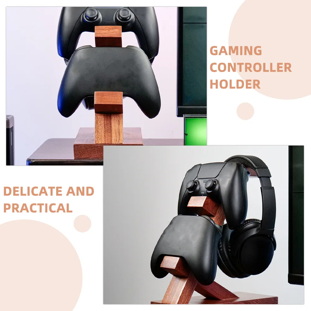 Gaming Headset Stand Controllers Displayhouder Monitor Desktop Houten Game Organizer
