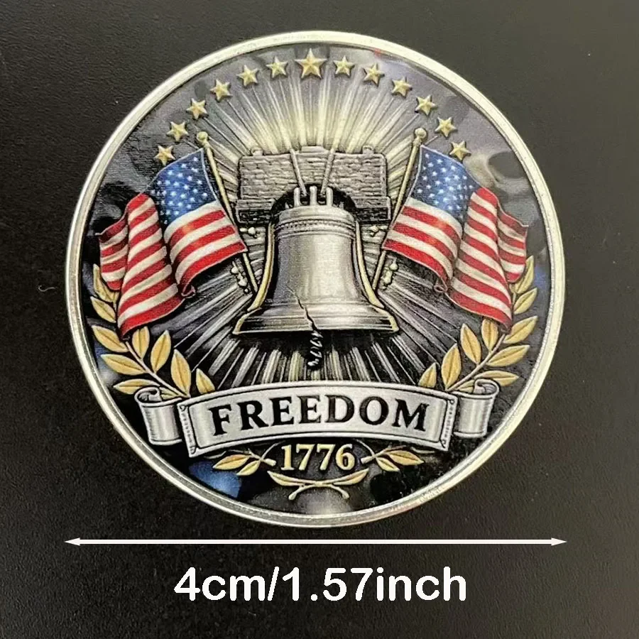 Freedom 250th Anniversary of US Independence Day Commemorative Coin collection  More Spine 1776 America Spine Souvenir Coin