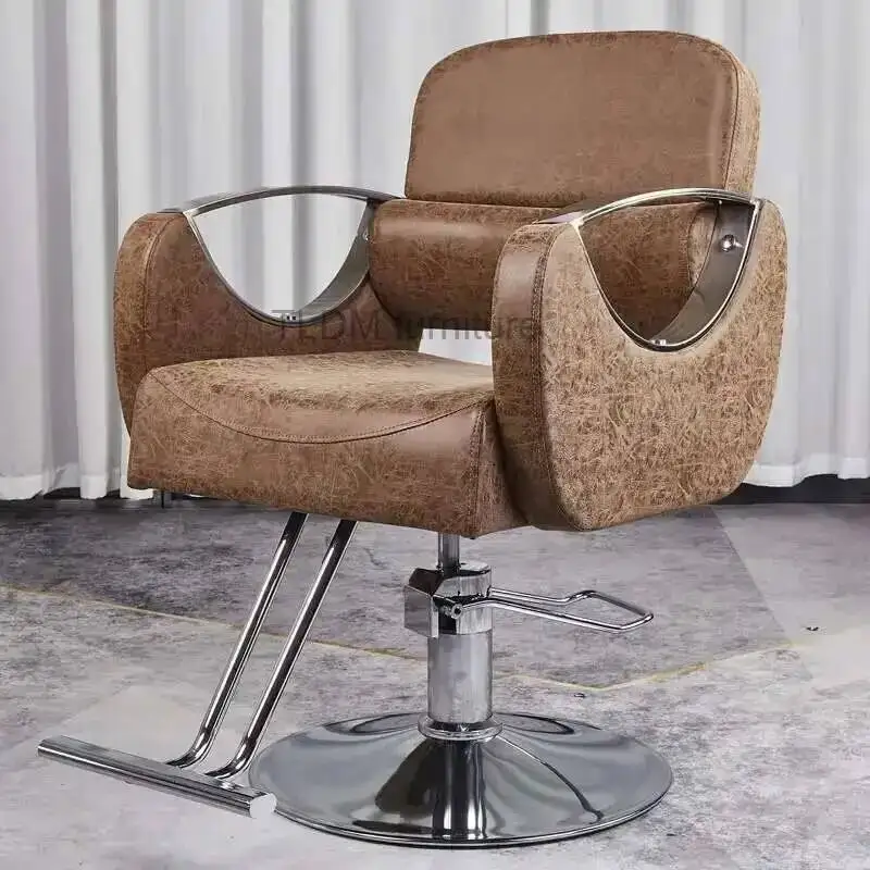 Salon Recliner Barber Chairs Makeup Hair Comfortable Vintage Professional Swivel Barber Chairs Beauty Chaise Luxury Furniture