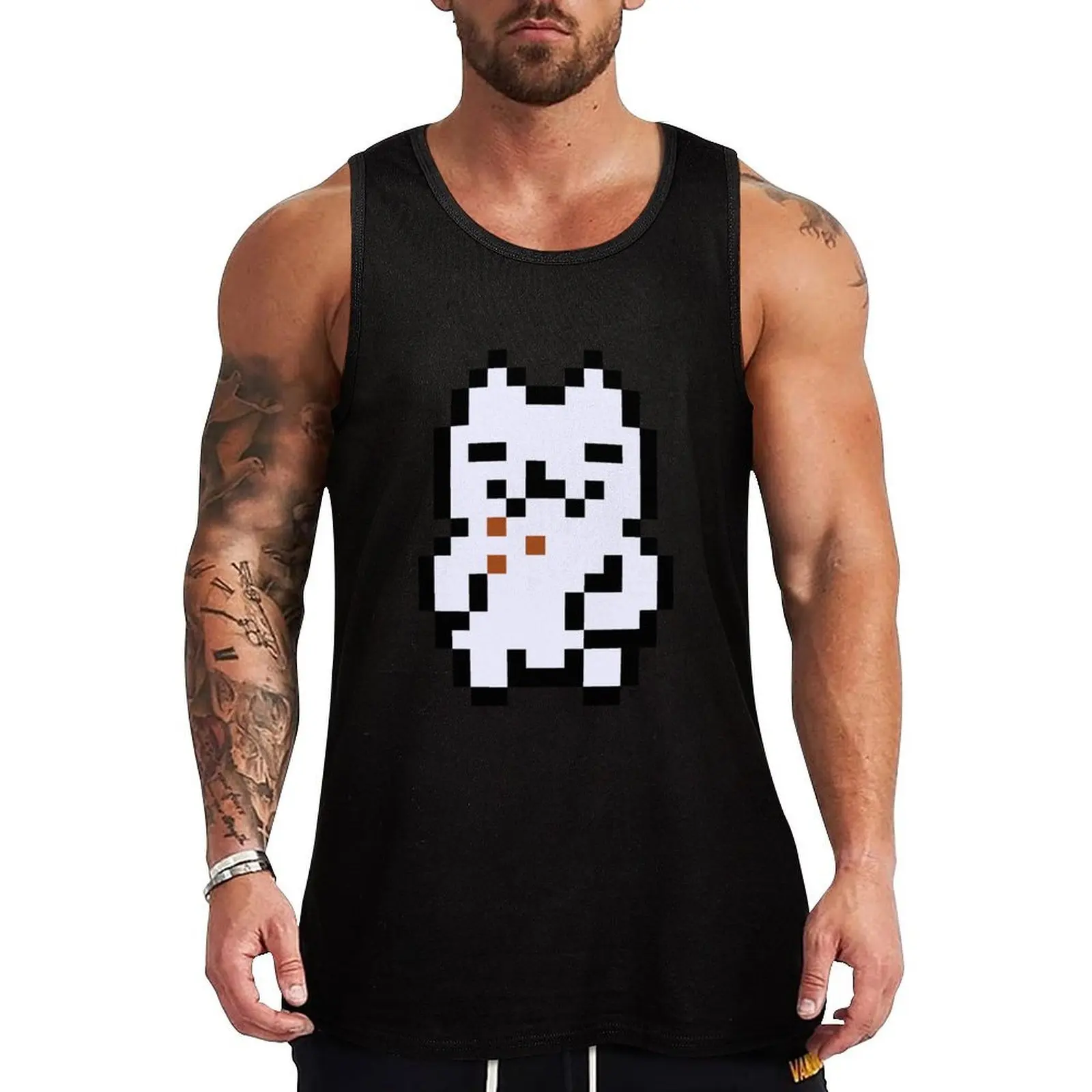 

Pixel Tubbs Tank Top Casual Graphic Tank Top Print Design Sleeveless Top