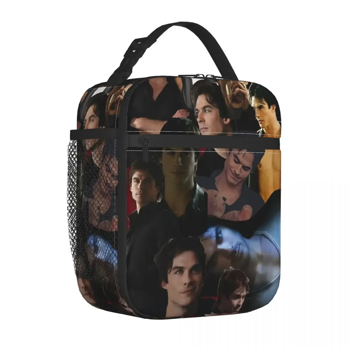 Insulated Lunch Tote Bag Damon Salvatore Accessories The Vampire Diaries Lunch Food Box Causal Thermal Cooler Bento Box