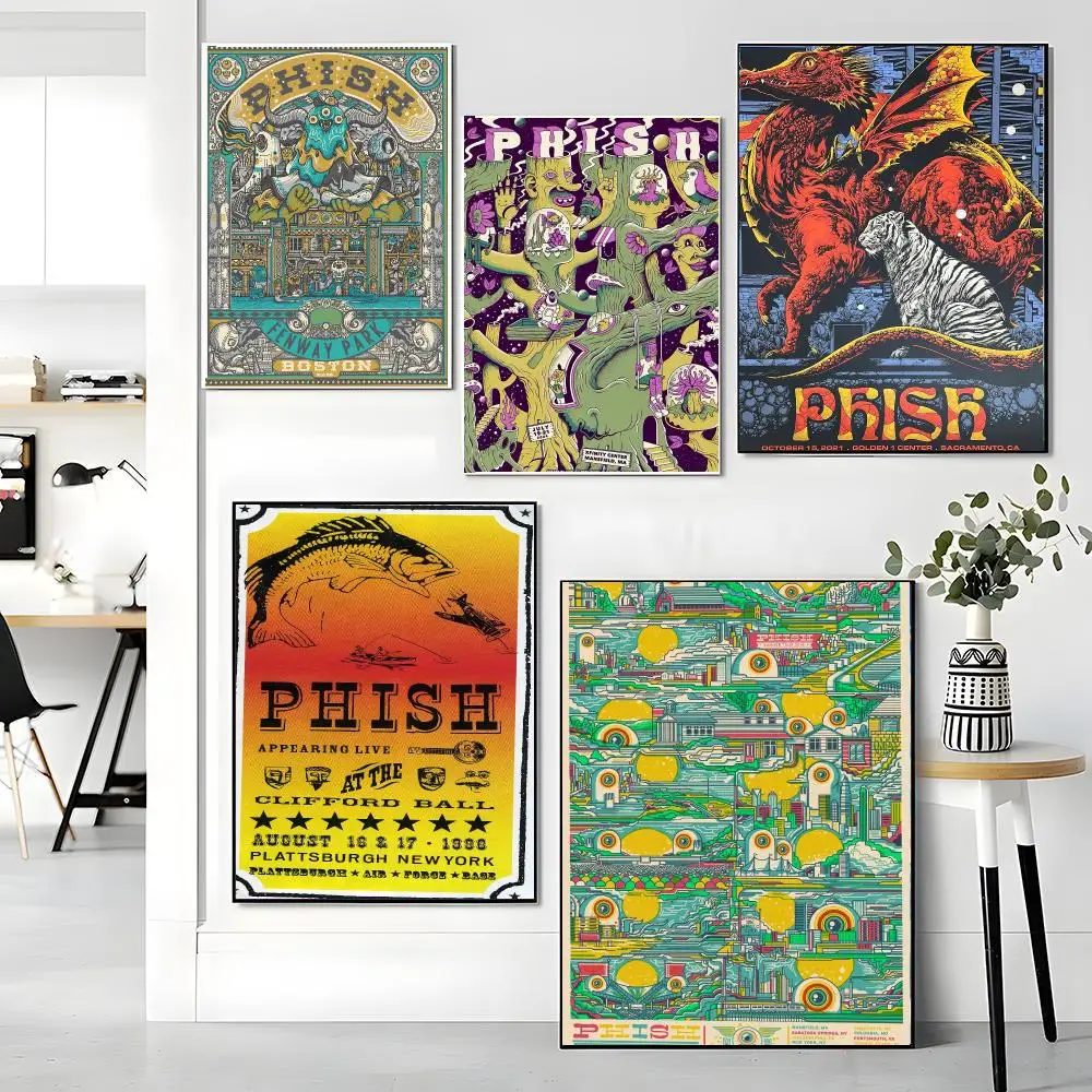 band P-Phish-H Painting Calligraphy Artwork for Living Room Bedroom Office Home Decor