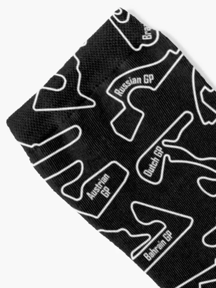 Race Tracks Shapes - International circuits Socks anti-slip football japanese fashion loose Luxury Woman Socks Men's