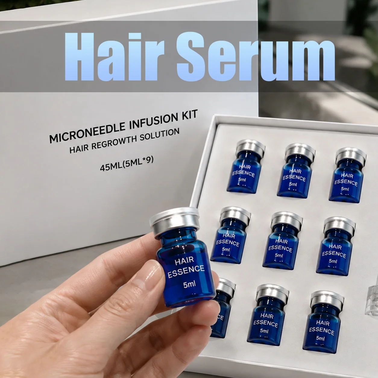 Hair Regrowth Care Kit Microneedling Deep Nourishing Hydrating Calming Scalp Serum Strengthen Roots Improve Scalp Health