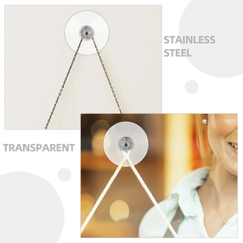 

6Pcs Clear Suction Pads PVC Stainless Steel Suction Cup Holders Strong Adhesion for Glass Aquarium Windows