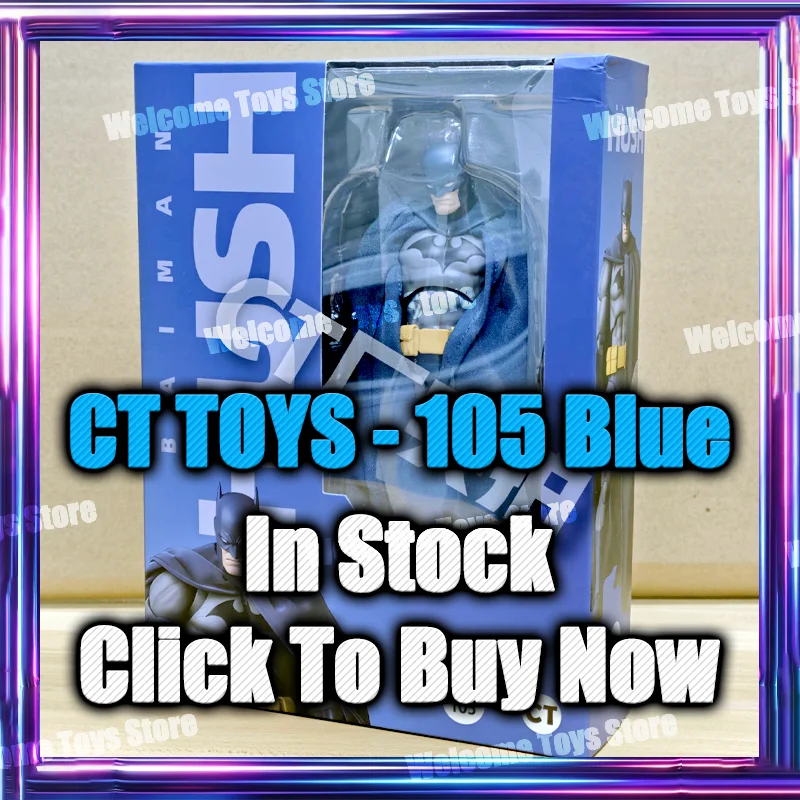 Hot-New CT Toys Hush Batman Blue Mafex 105 Black Version Dc Bat Man Anime Action Figure Figurine Model Statue Gifts For Kid Toys