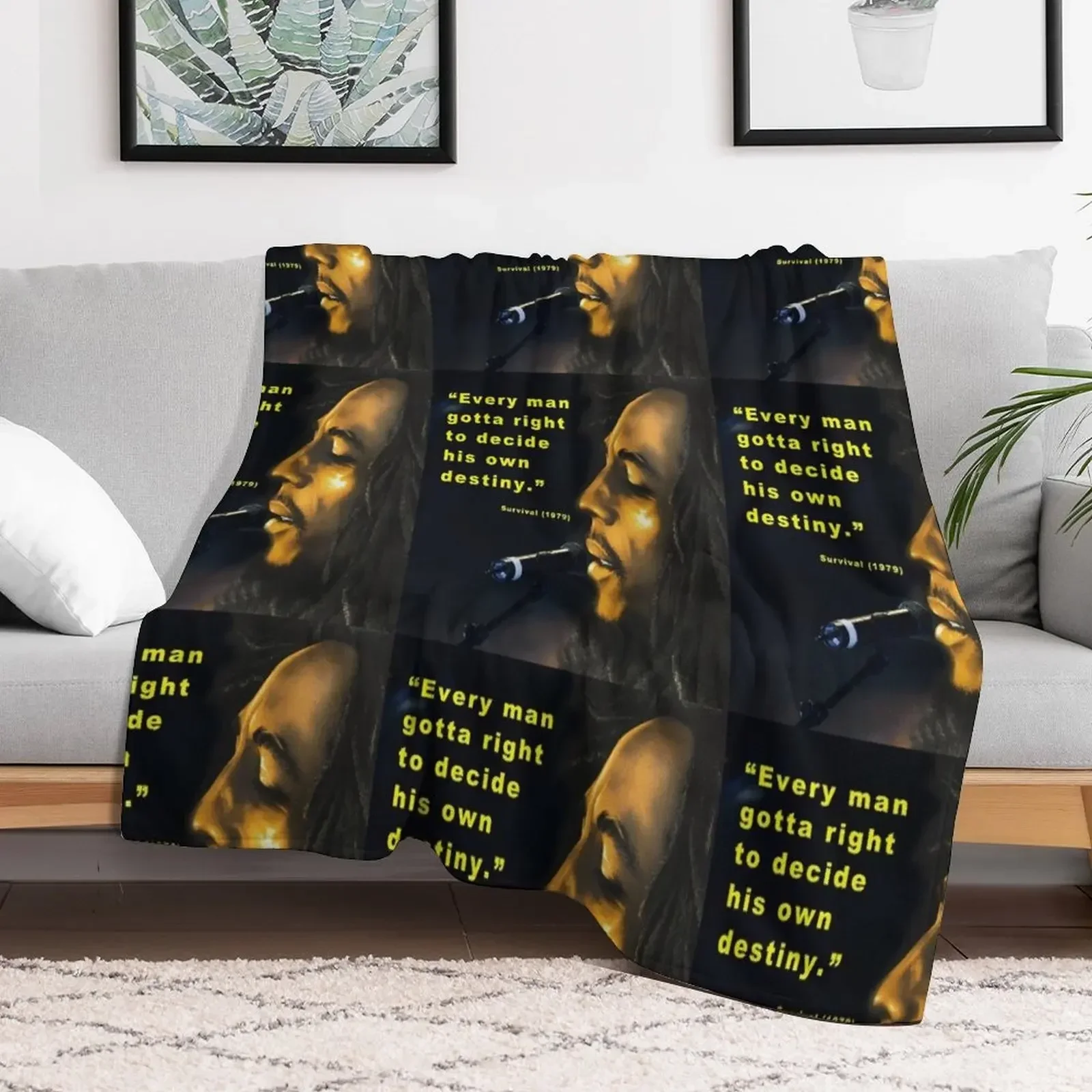 

Conscious Bob Marley Vibes Throw Blanket for babies Quilt valentine gift ideas Soft Blankets