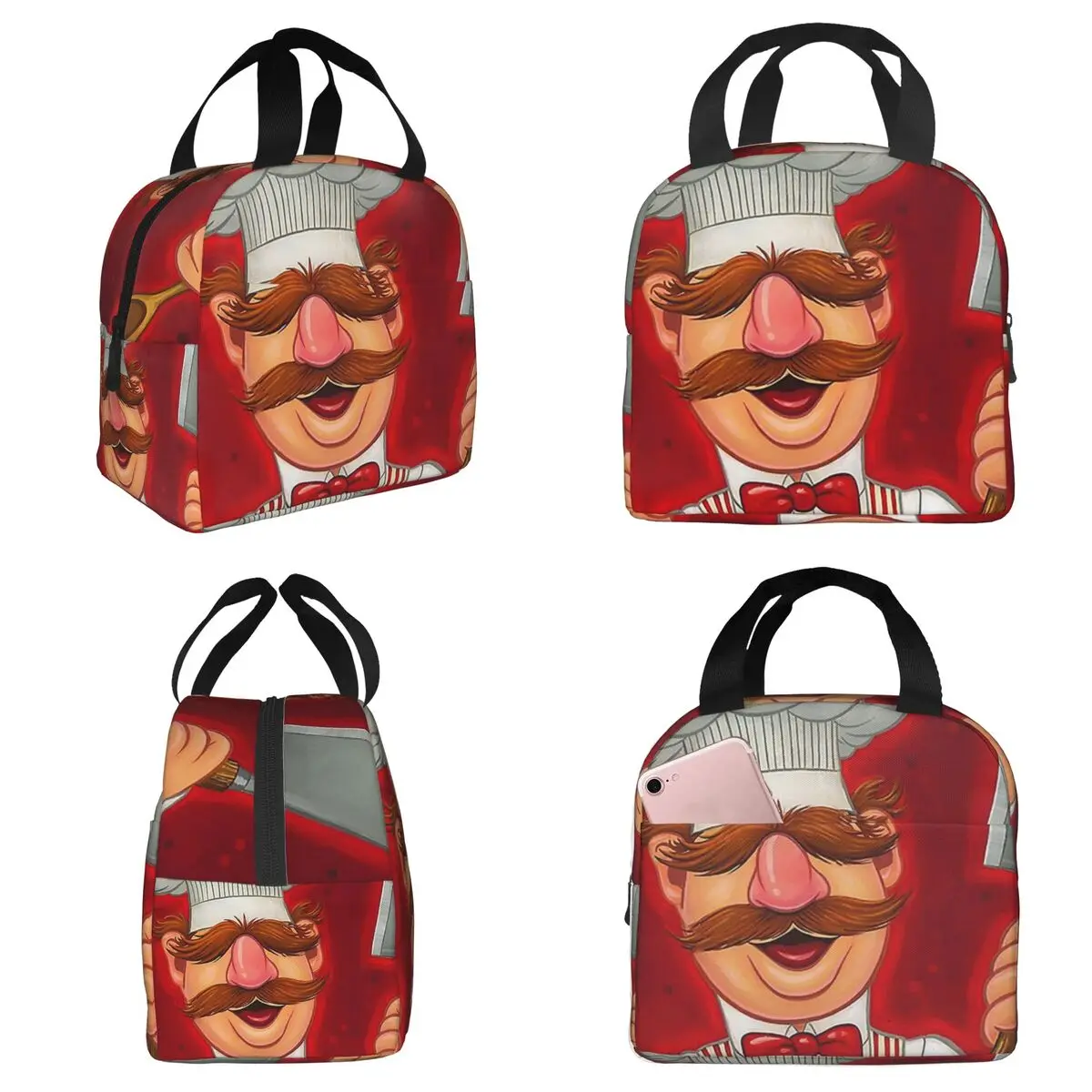 

Термосумка для обедов Swedish Chef And Chicken для женщин, офисная термосумка-холодильник, герметичный контейнер для еды