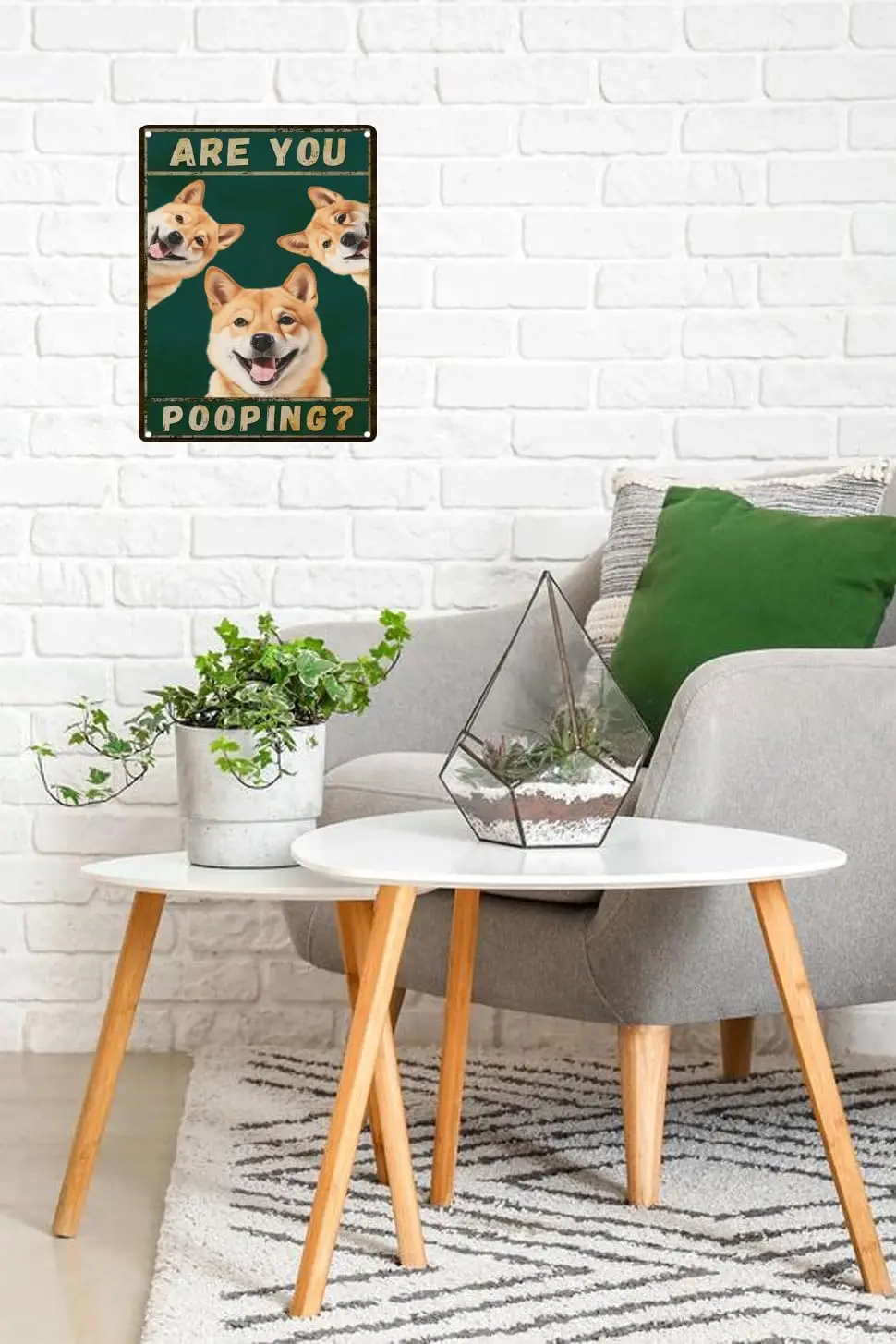 Metal Sign Dog Akita Inu Are You Pooping Sign Vintage Funny Sign Retro Aluminum Tin Signs for Home Kitchen Bathroom Garden Bar 8