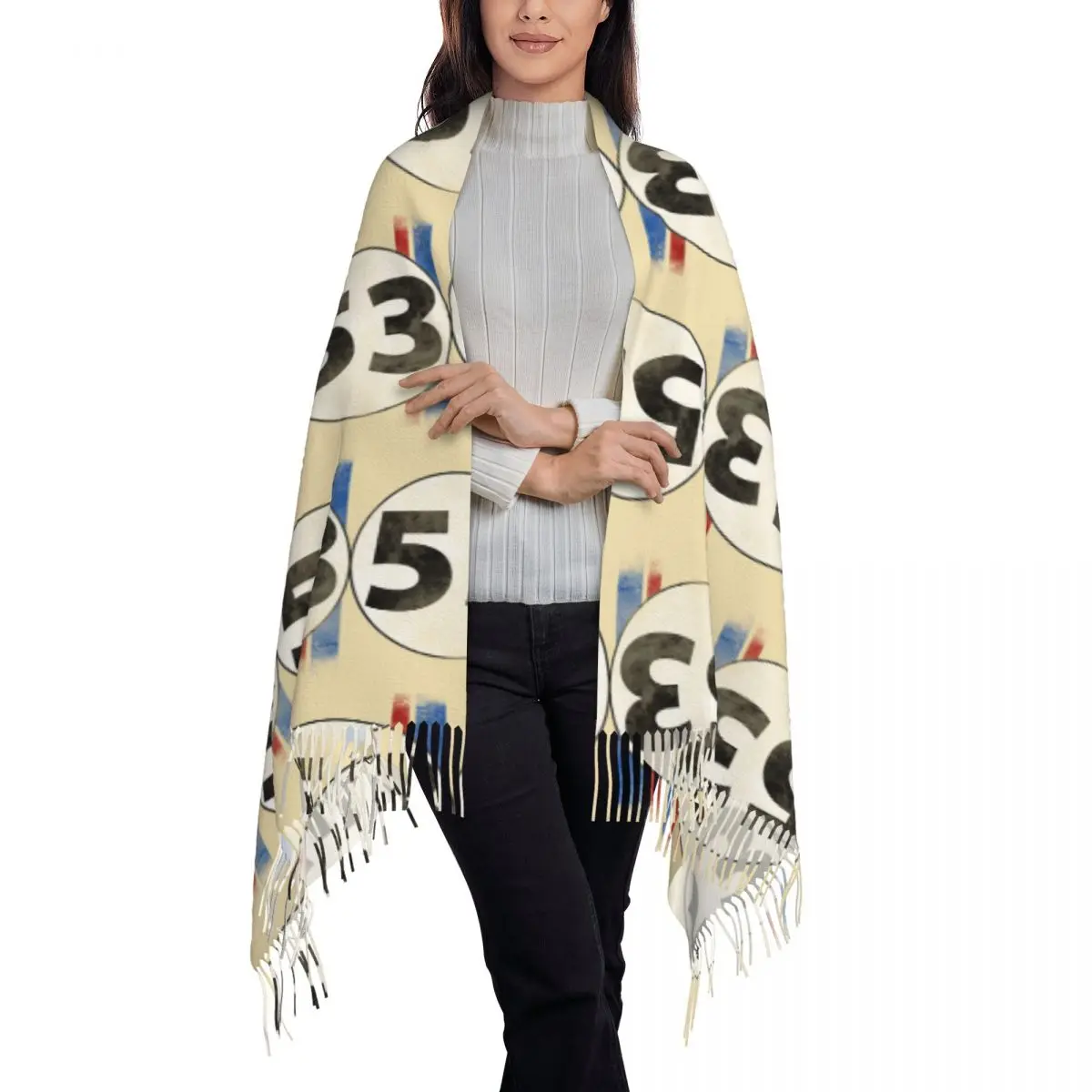 Herbie Number 53 Scarf Tassel Scarves Women Soft Warm Shawls and Wraps Large Fall Winter Shawl Wrap