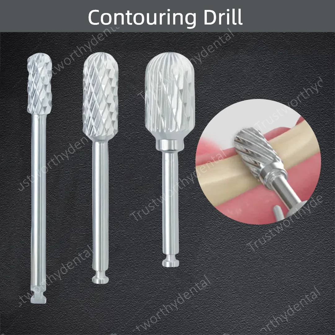 Dental GBR Drills Nutrient Drill Implant Bone Increment Pilot Drill Twist Auto Bone Collector with Stopper Contouring Sculpting
