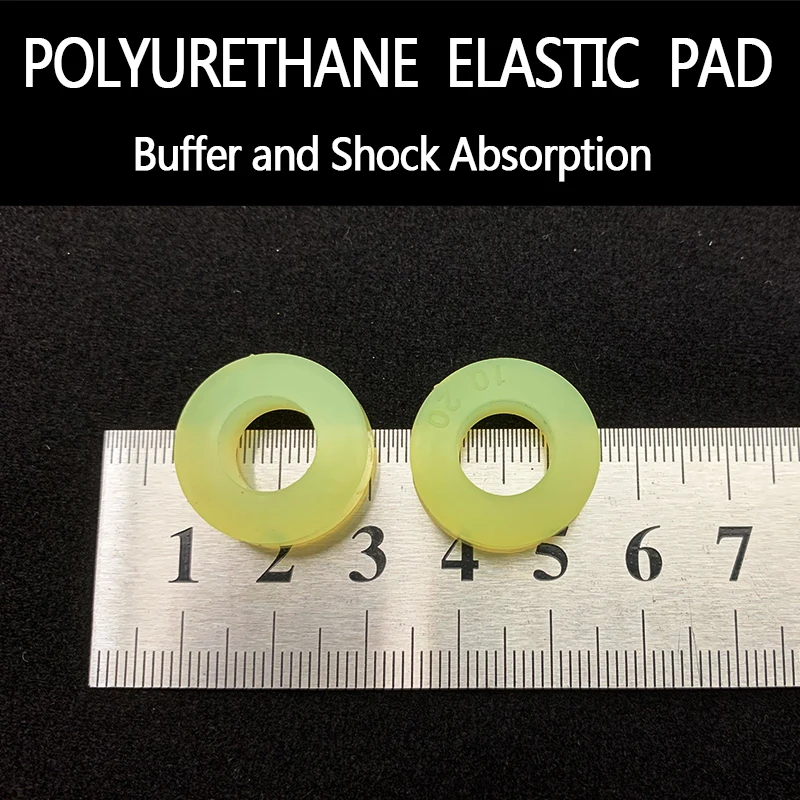 Elastic Sleeve for Pin Coupling Polyurethane Rubber Washers Sockets Insulation Spacer Elastic Cushion Shockproof Yellow 2pcs