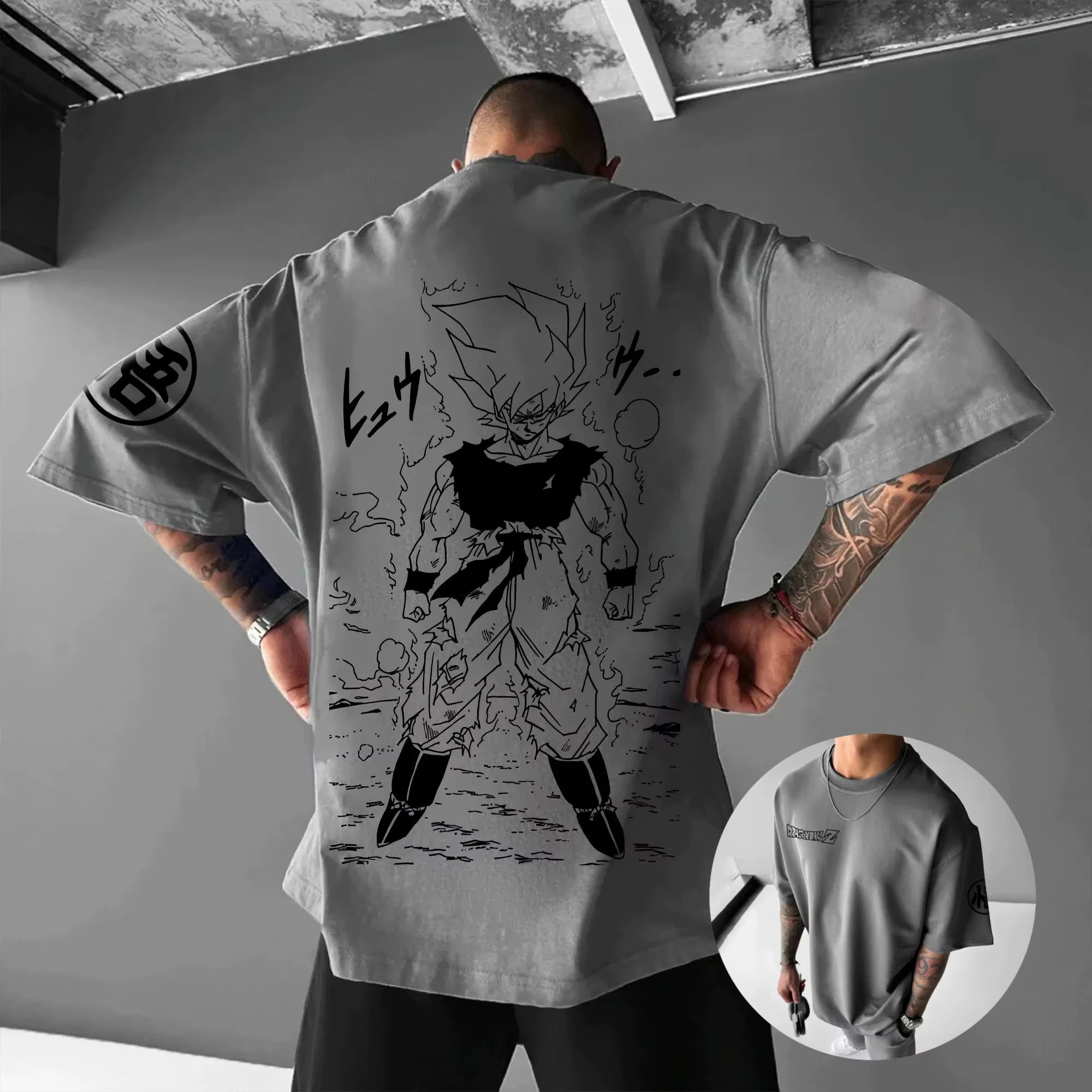 2025 camiseta de verano Anime Dragon Ball Fitness Harajuku hombres gráfico de gran tamaño Vintage calle mujeres Casual camiseta suelta mangas cortas