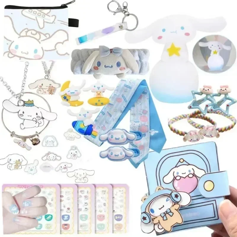 Cute Cinnamoroll Christmas Advent Calendar Xmas Gift Box Sanrio Night Light Cartoon Anime Kuromi Keychain Ornament Children Toys