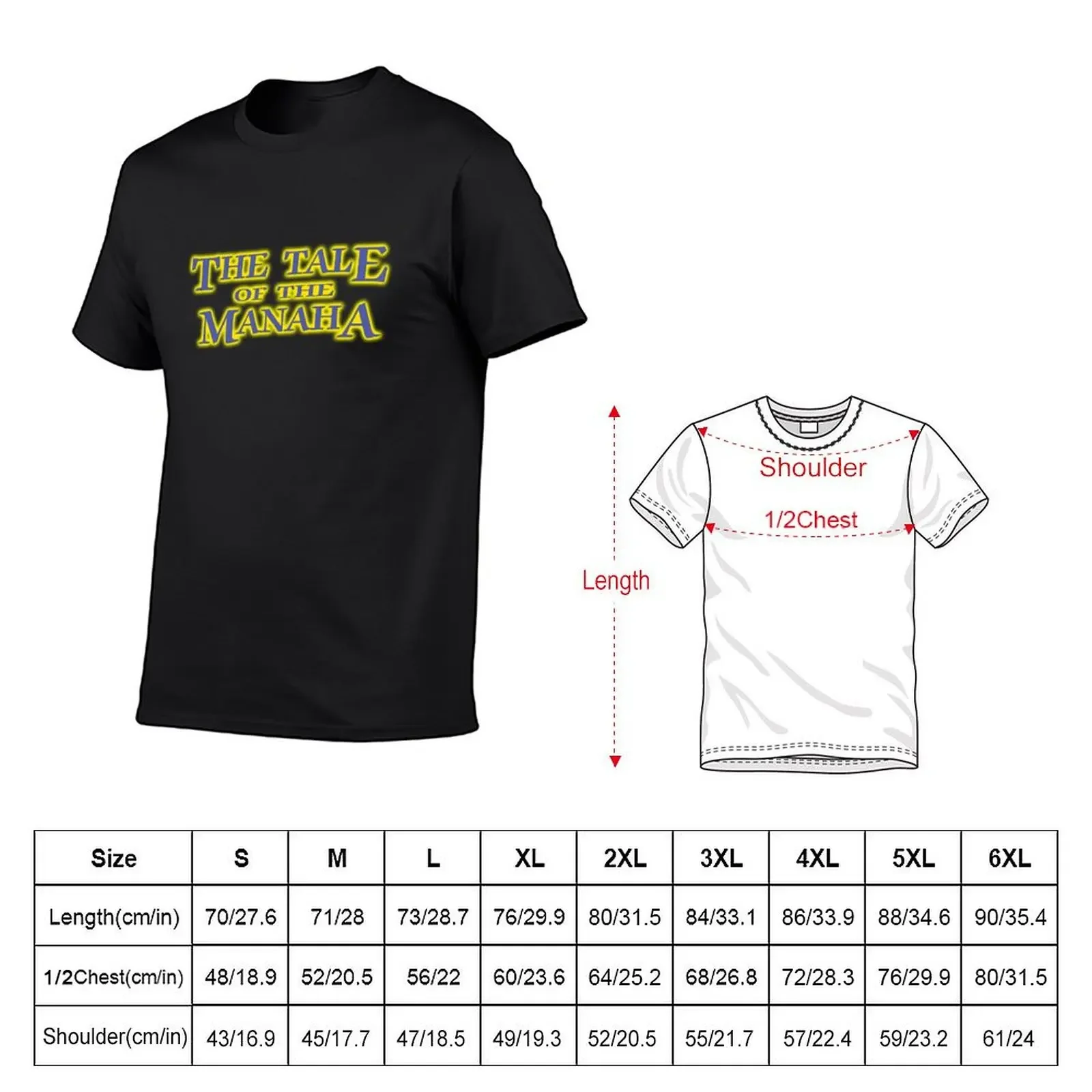 Camiseta de manga corta para hombre, camisa de anime de The Tale of Manaha Are You feeded the Dark, Typography Title, tops de talla grande