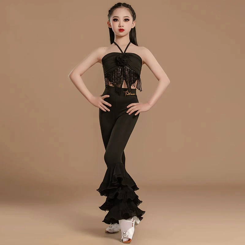 Abiti da Ballo Standard per Bambini, Vestiti da Danza Latina per Ragazze, Abbigliamento per Cha Cha, Rumba, Tango, Samba, Salsa